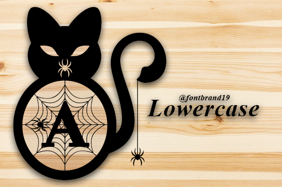 Black Cat Spider Monogram Font - Preview 2