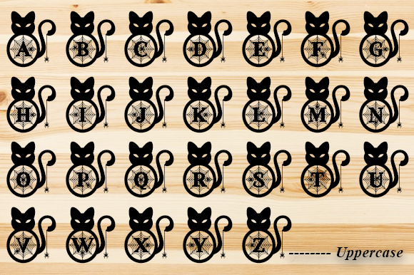 Black Cat Spider Monogram Font - Preview 3