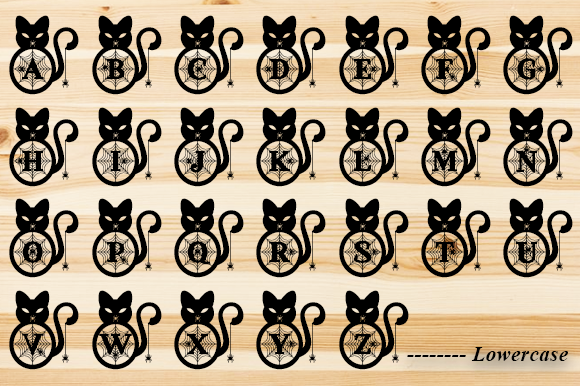 Black Cat Spider Monogram Font - Preview 4