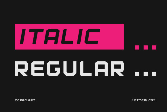 Corpo Rat Font PNG with transparent background - Preview 2