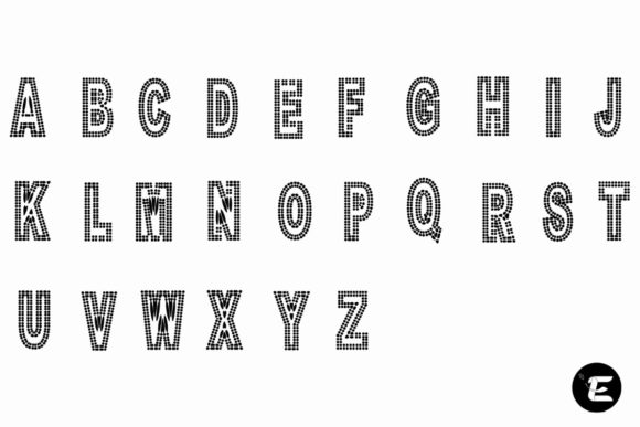 Dotted Line Font - Preview 3