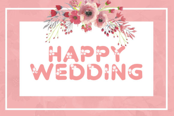 Flower Hearth Font PNG with transparent background - Preview 2