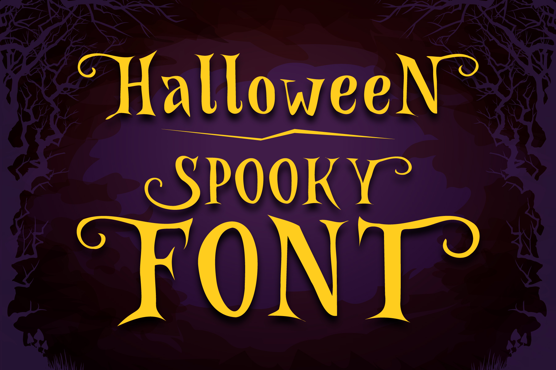 Halloween Spooky preview: unique spooky display font