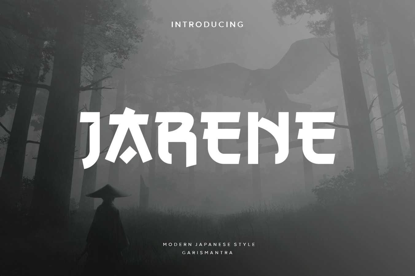 Jarene preview, professional kanji-inspired display font