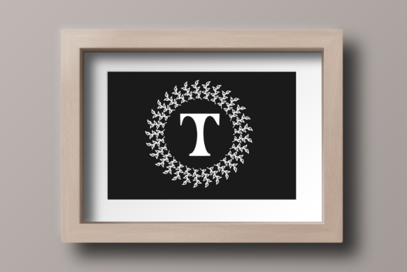 Monogram Green Font PNG with transparent background - Preview 6