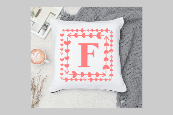 Monogram Love Arrow Font PNG with transparent background - Preview 2