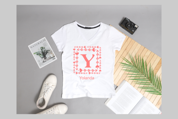 Monogram Love Arrow Font PNG with transparent background - Preview 3
