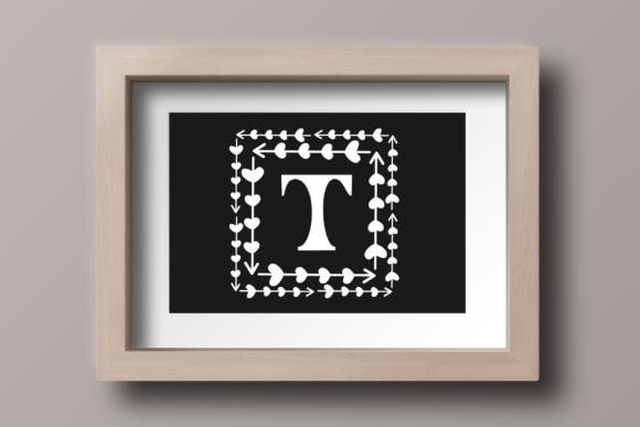 Monogram Love Arrow Font PNG with transparent background - Preview 6