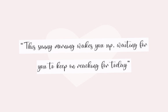 Morning Romantic Font PNG with transparent background - Preview 2