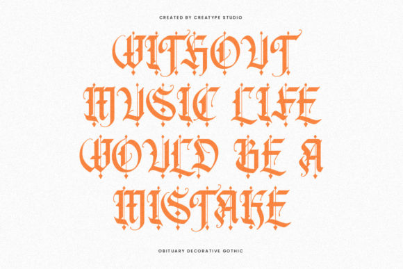 Obituary Font font preview - 2