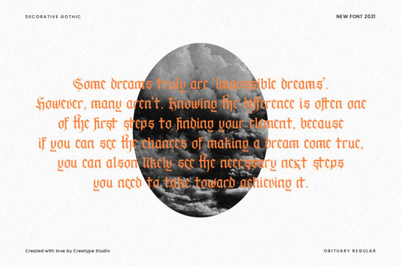 Obituary Font font preview - 3