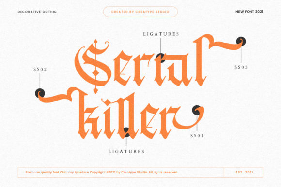 Obituary Font font preview - 5