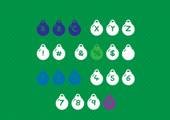 Play Bauble Font PNG with transparent background - Preview 1