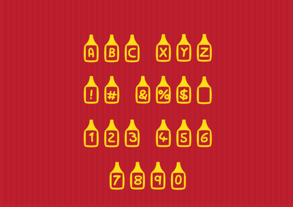 Play Bottle Font PNG with transparent background - Preview 1
