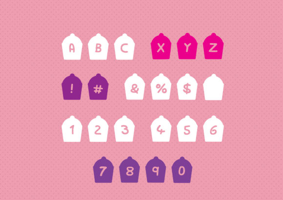 Play Cupcake Font PNG with transparent background - Preview 1