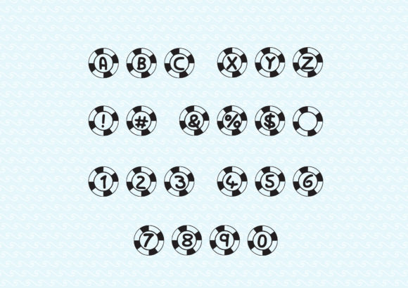 Play Life Ring Font PNG with transparent background - Preview 1
