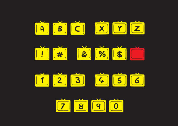 Play TV Font PNG with transparent background - Preview 1