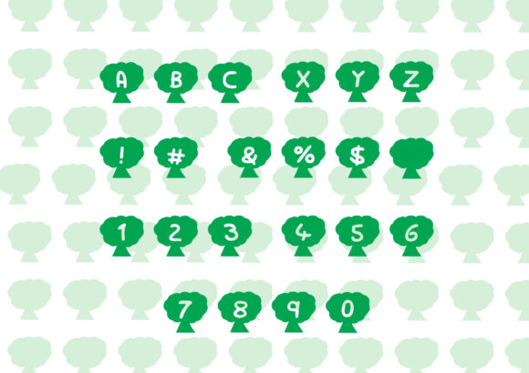 Play Tree Font PNG with transparent background - Preview 1