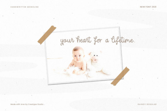 Raindy Font PNG with transparent background - Preview 5