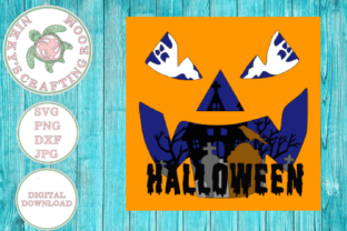 Scary Pumpkin 3D Shadow Box Template · Creative Fabrica
