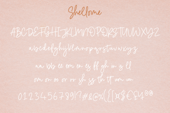 Shellome Font PNG with transparent background - Preview 3