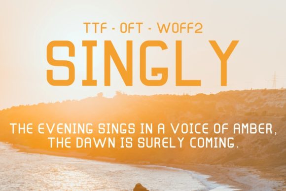 Singly Font PNG with transparent background - Preview 1