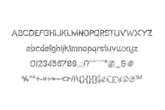 SketchyCut Font PNG with transparent background - Preview 2