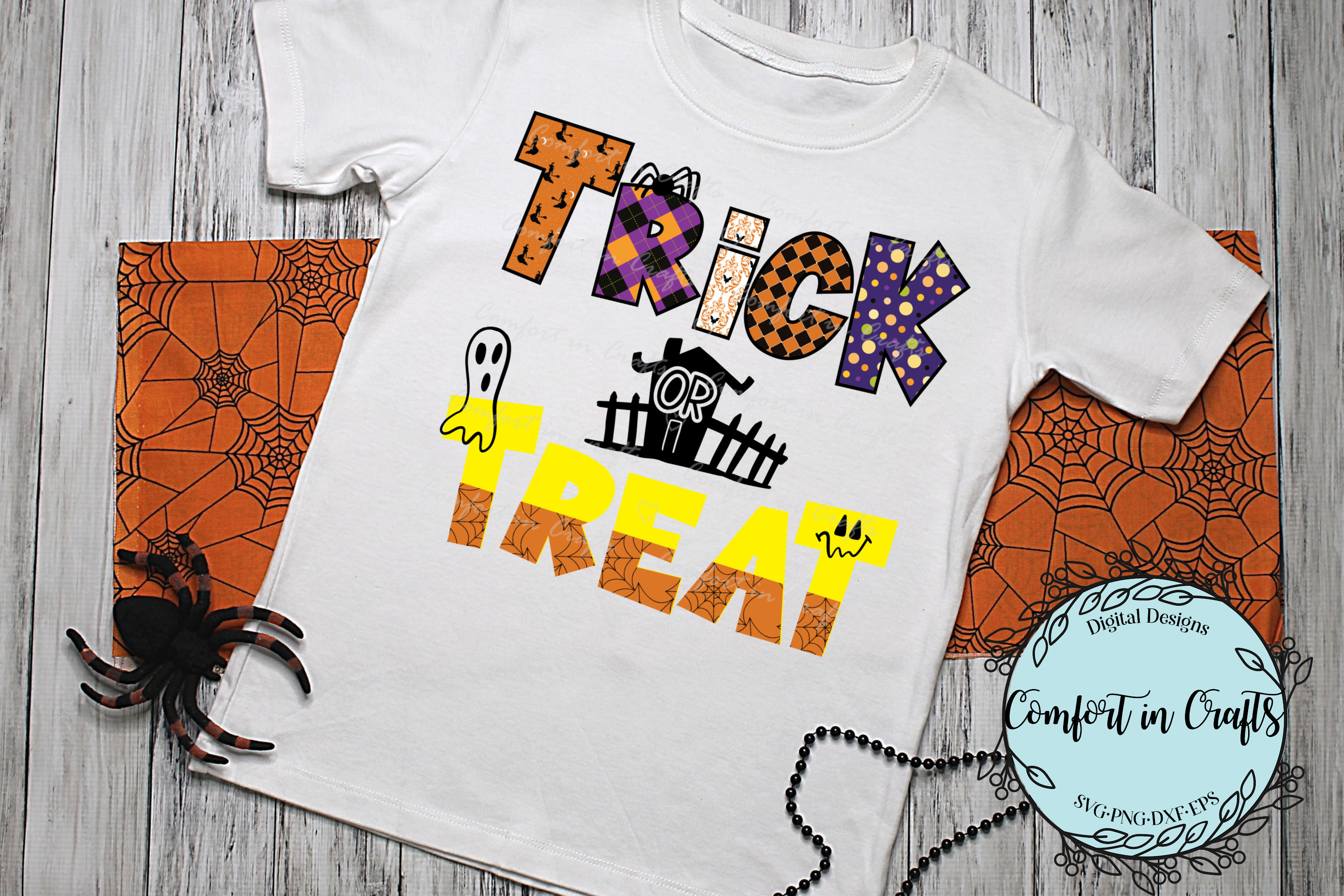 Trick or Treat Halloween SVG and PNG Graphic by Comfort in Crafts ...