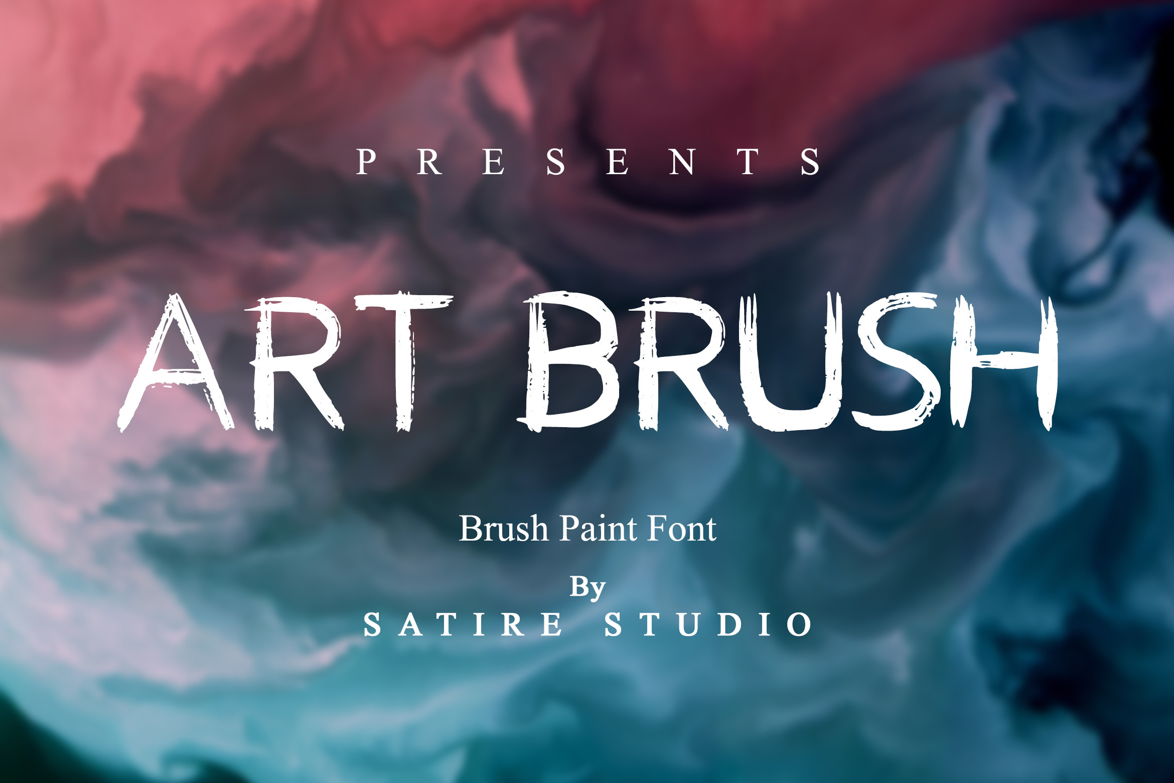 Art Brush preview: artistic bold brush display font