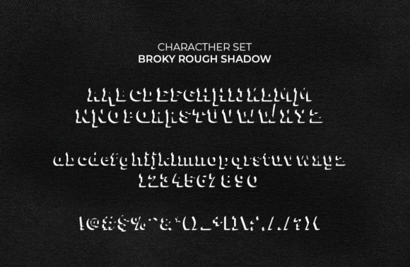 Broky Rough Font - Preview 1