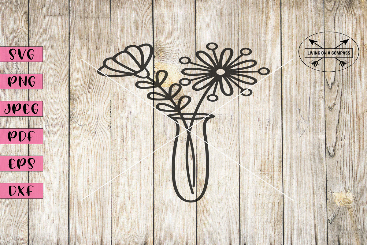 Flower Vase Clipart Graphic by Living on a Compass · Creative Fabrica