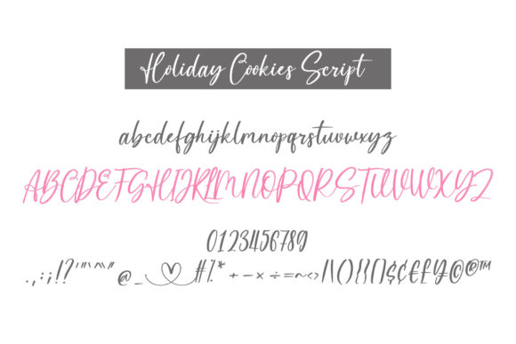 Holiday Cookies Font PNG with transparent background - Preview 1