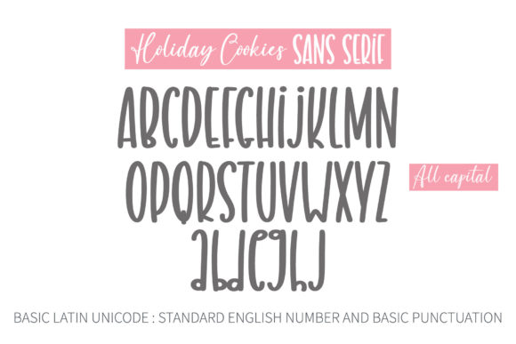 Holiday Cookies Font PNG with transparent background - Preview 3