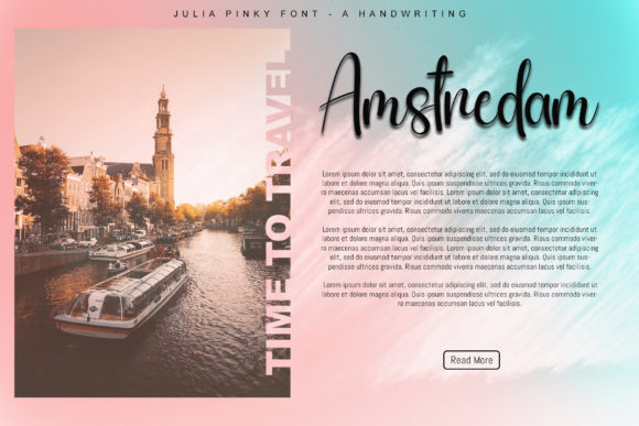 Julia Pinky Font PNG with transparent background - Preview 1