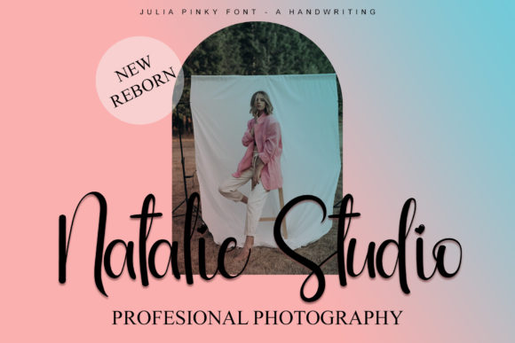 Julia Pinky Font PNG with transparent background - Preview 4