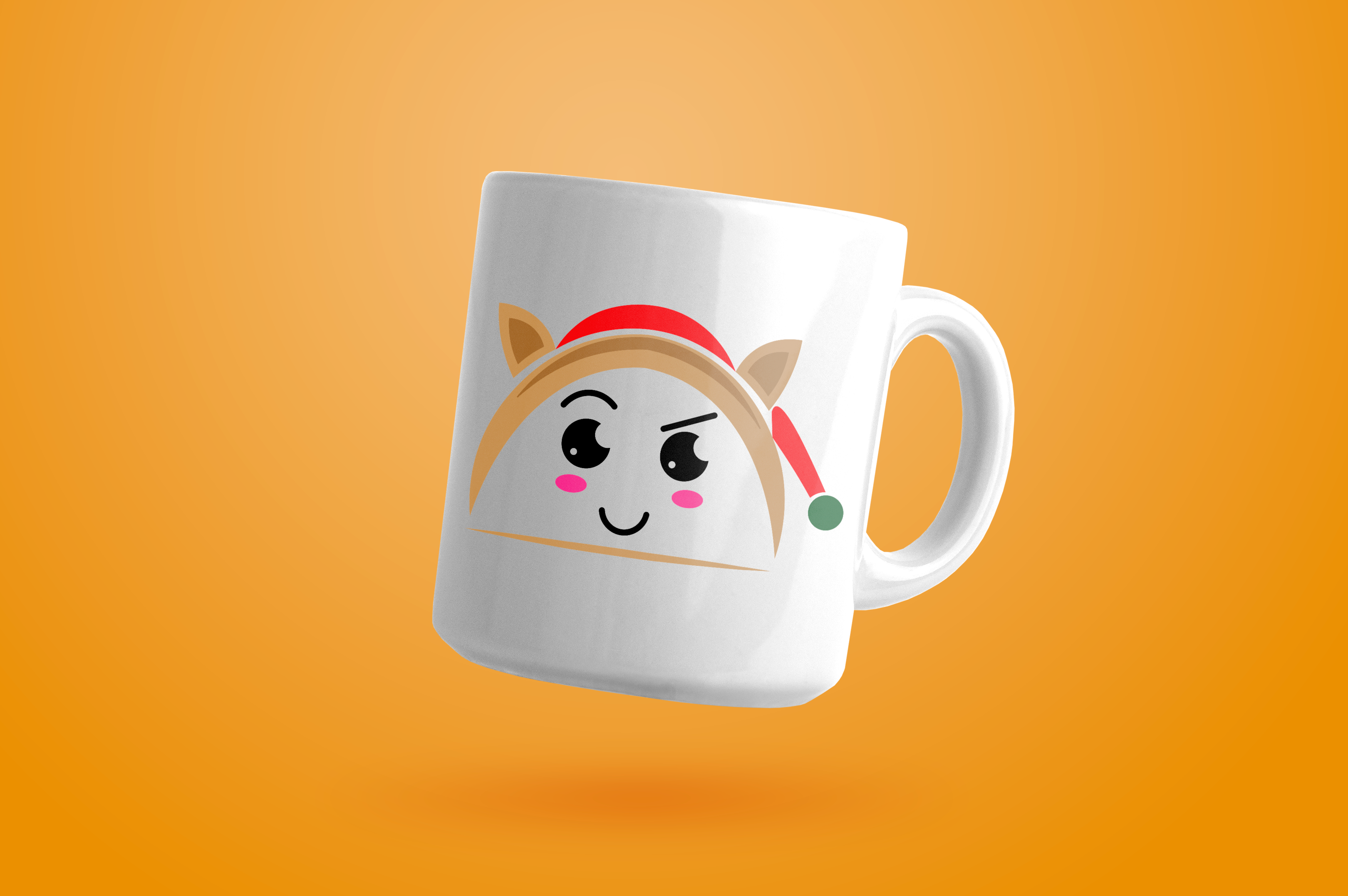 Kawaii Christmas Cat Illustration Graphic by Imchune Studio · Creative ...