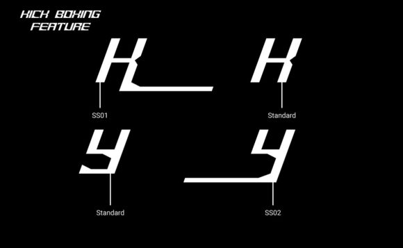 Kick Boxing Font PNG with transparent background - Preview 2