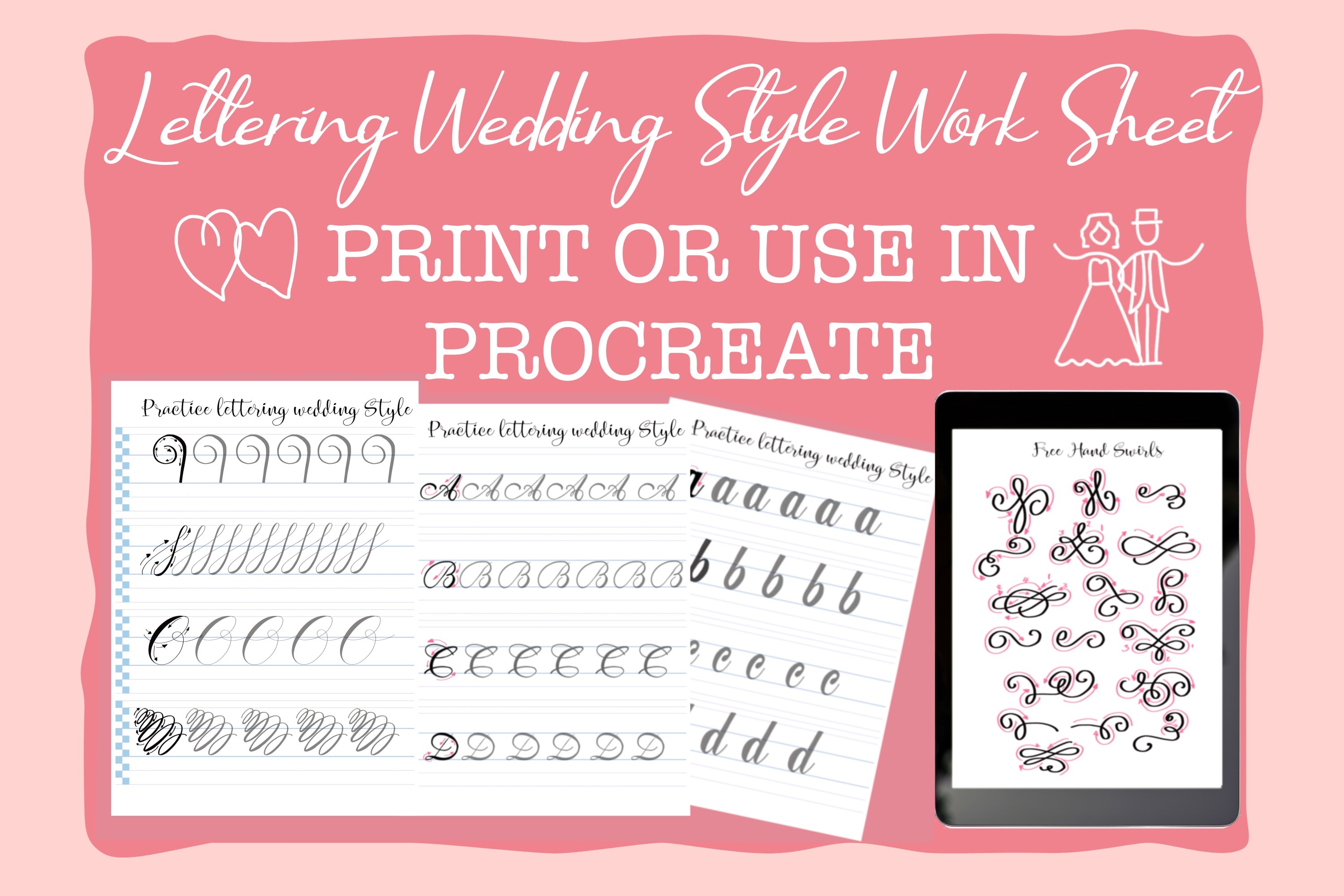 Lettering Wedding Style Work Sheet