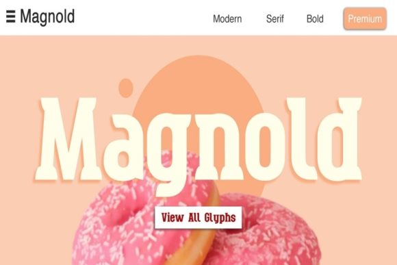 Magnold Font PNG with transparent background - Preview 2