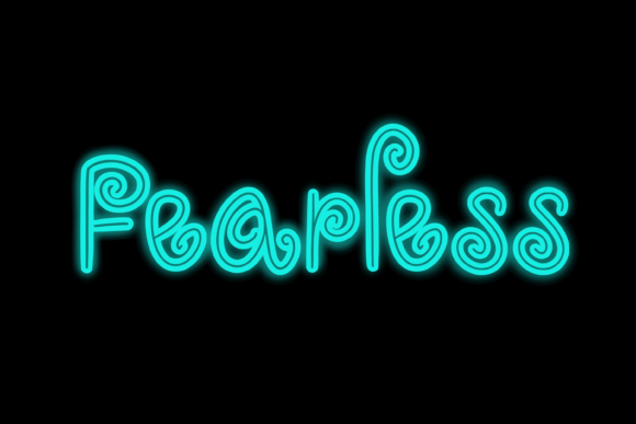Neon Lolly Font PNG with transparent background - Preview 3