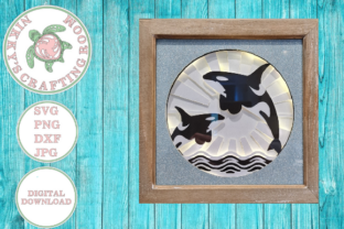 Orca Whale 3d Shadow Box Template · Creative Fabrica