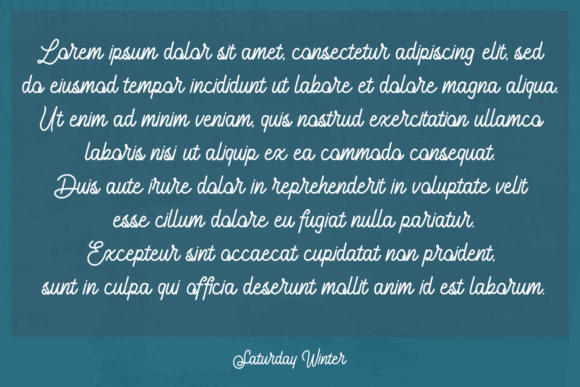 Saturday Winter Font PNG with transparent background - Preview 1