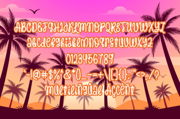 Short Autumn Font PNG with transparent background - Preview 3