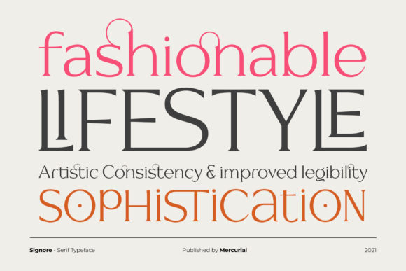 Signore Font PNG with transparent background - Preview 2