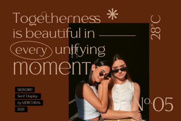 Signore Font PNG with transparent background - Preview 3