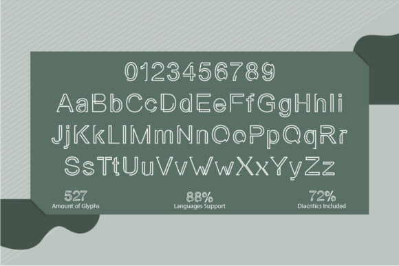 Sloofline Font PNG with transparent background - Preview 1