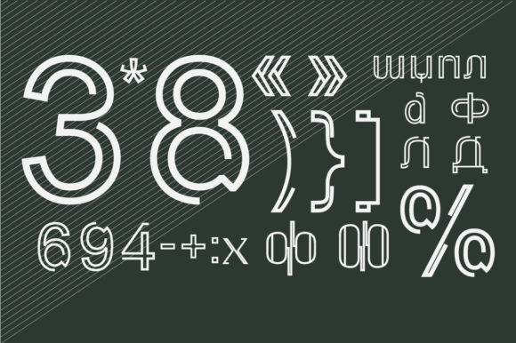 Sloofline Font PNG with transparent background - Preview 3