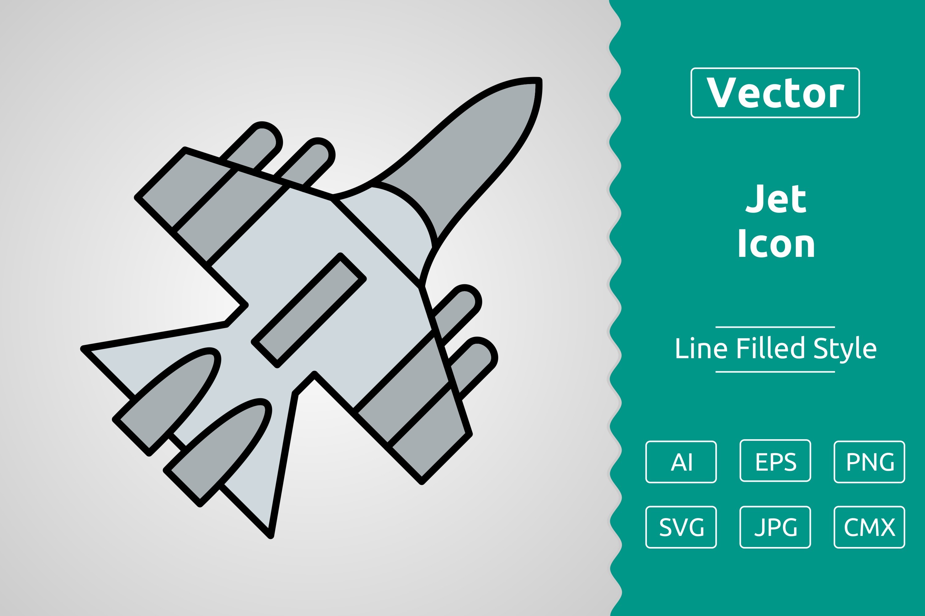 Vector Jet Filled Outline Icon Graphic by Muhammad Atiq · Creative Fabrica