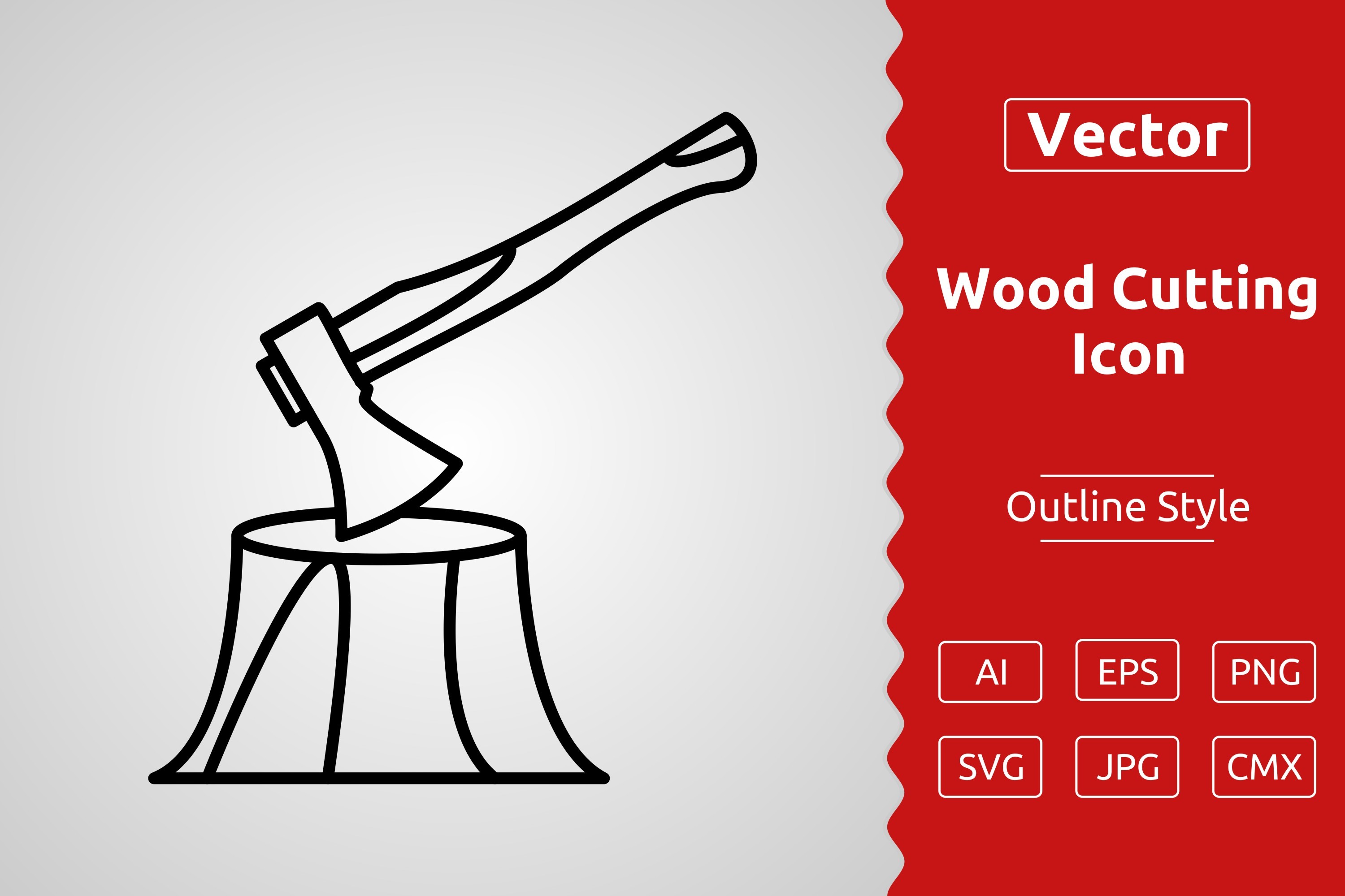 Vector Wood Cutting Outline Icon Graphic by Muhammad Atiq · Creative ...