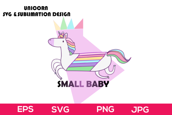 Watercolor Baby Unicorn Svg Sub Design Graphics 1